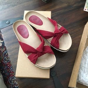 Anthropologie KMB Red Knot Slides - Size 38
